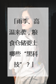 雨季、高温来袭，粮食仓储要上哪些“黑科技”？