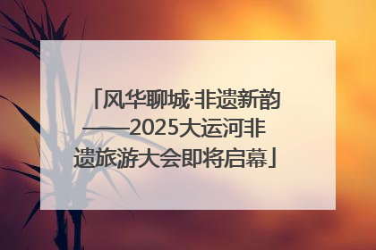 风华聊城·非遗新韵——2025大运河非遗旅游大会即将启幕