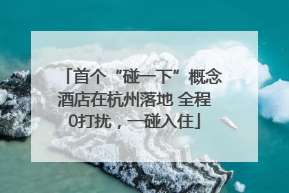 首个“碰一下”概念酒店在杭州落地 全程0打扰，一碰入住