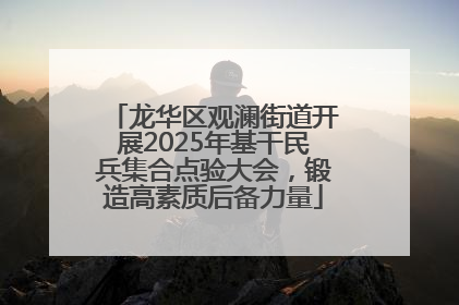 龙华区观澜街道开展2025年基干民兵集合点验大会，锻造高素质后备力量