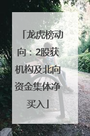 龙虎榜动向：2股获机构及北向资金集体净买入