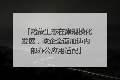鸿蒙生态在津规模化发展，政企全面加速内部办公应用适配