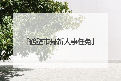 鹤壁市最新人事任免