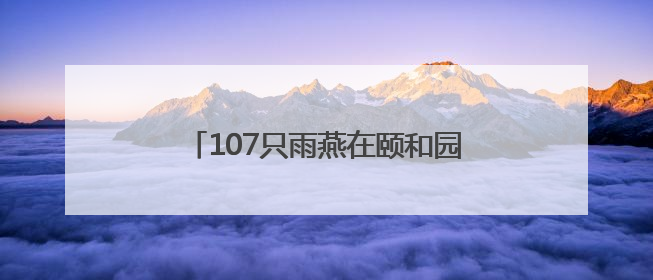 107只雨燕在颐和园完成“年度体检”，北京雨燕数量已超一万只
