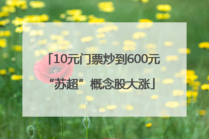 10元门票炒到600元 “苏超”概念股大涨