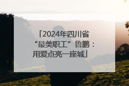 2024年四川省“最美职工”鲁鹏：用爱点亮一座城