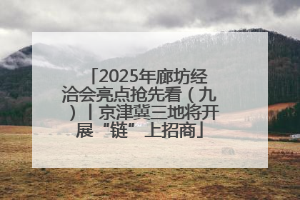 2025年廊坊经洽会亮点抢先看（九）丨京津冀三地将开展“链”上招商