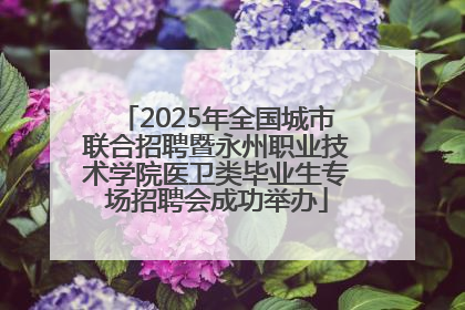 2025年全国城市联合招聘暨永州职业技术学院医卫类毕业生专场招聘会成功举办