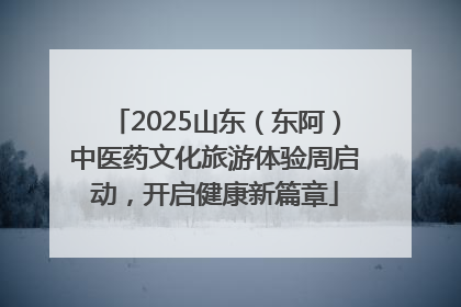 2025山东（东阿）中医药文化旅游体验周启动，开启健康新篇章