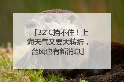 32℃挡不住！上海天气又要大转折，台风也有新消息