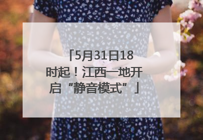 5月31日18时起！江西一地开启“静音模式”