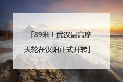 89米！武汉最高摩天轮在汉阳正式开转