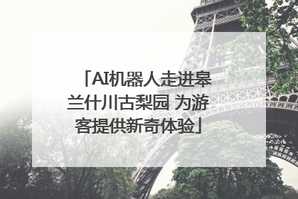 AI机器人走进皋兰什川古梨园 为游客提供新奇体验