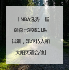 NBA选秀｜杨瀚森已完成11队试训，凯尔特人和太阳更适合他